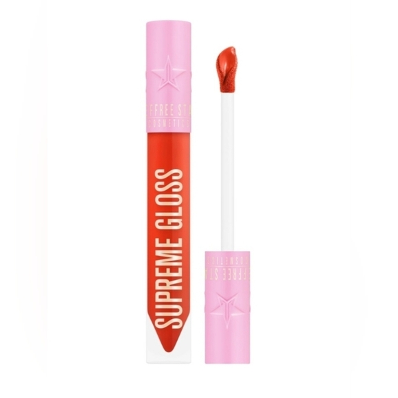 Jeffree Star - Supreme Gloss - Everybody Knows (Bright Red-Orange)  NIB - Picture 3 of 4